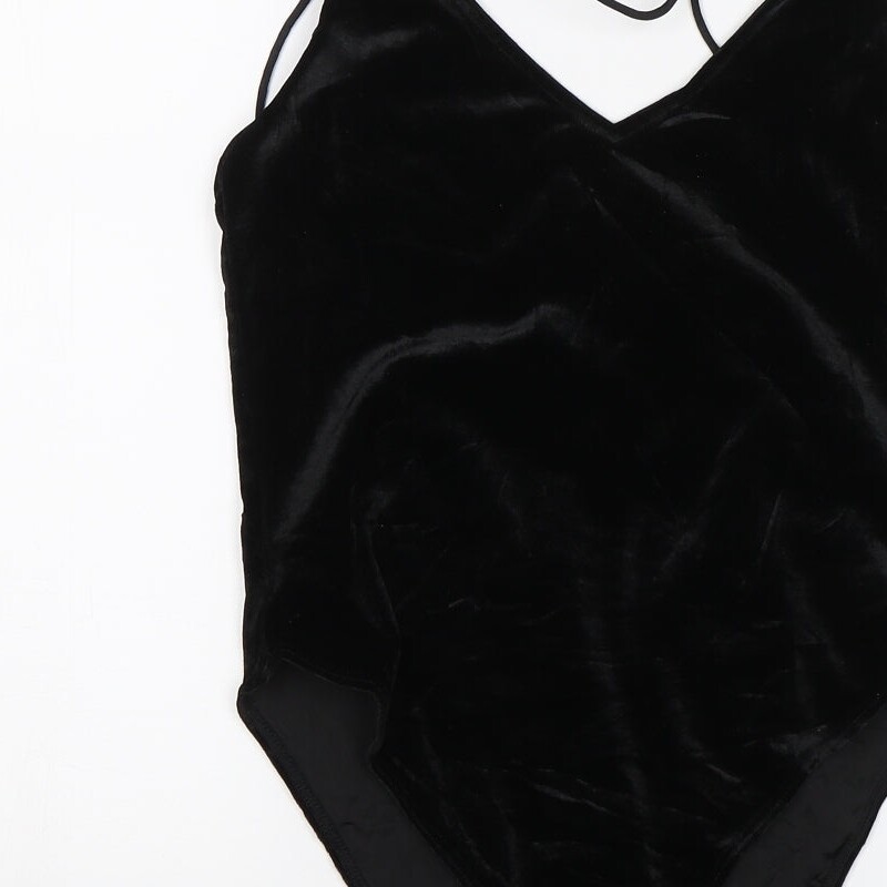Divided Womens Black Polyester Blend Bodysuit One-Piece Size S image 9