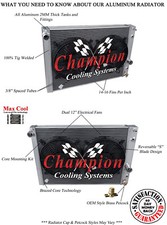 Dr Champion 3 Row Radiator W 2 12 Fans For 1989 - 1996 Chevy Corvette V8 Eng