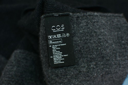 COS Women's Crew Neck Ribbed Wool Sweater Pullover Long Sleeve Grey Size EUR-M - Picture 5 of 6