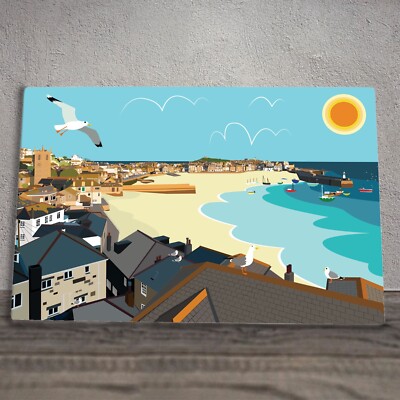 Keramik Bild Fliese Plakette ''St Ives'' von Katie Pearson Neu & Verpackt 30cm x 20cm