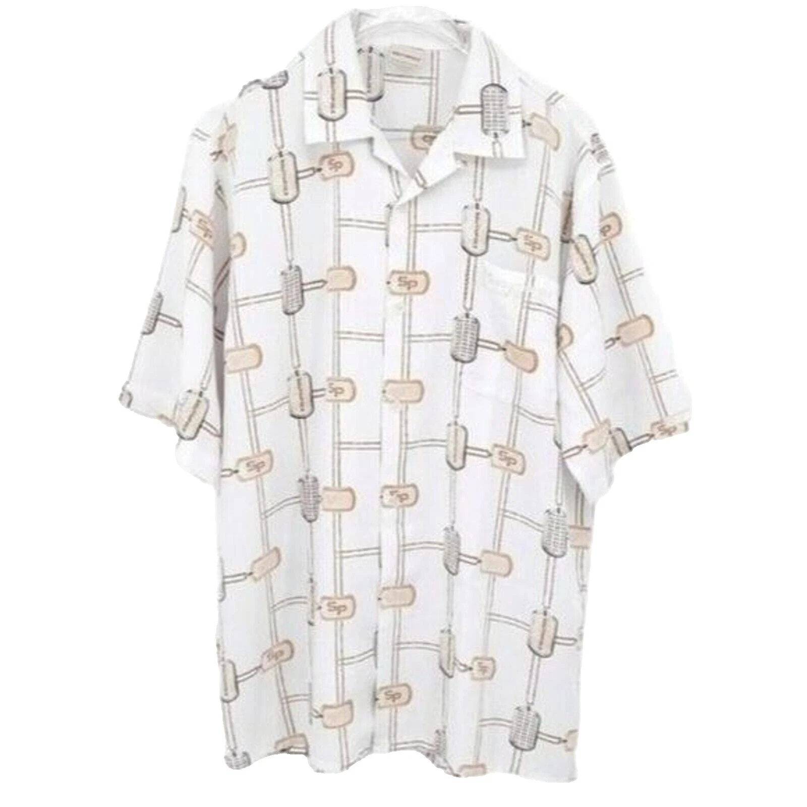 Повседневные мужские рубашки на пуговицах Hip Hop из полиэстера