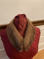 Victorian Vintage Mink Fur Collar 37  Light Brown