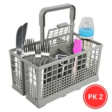 Dishwasher Cutlery Basket fits Most Brands (9.5 x 5.4 x 4.8 inches) PK2