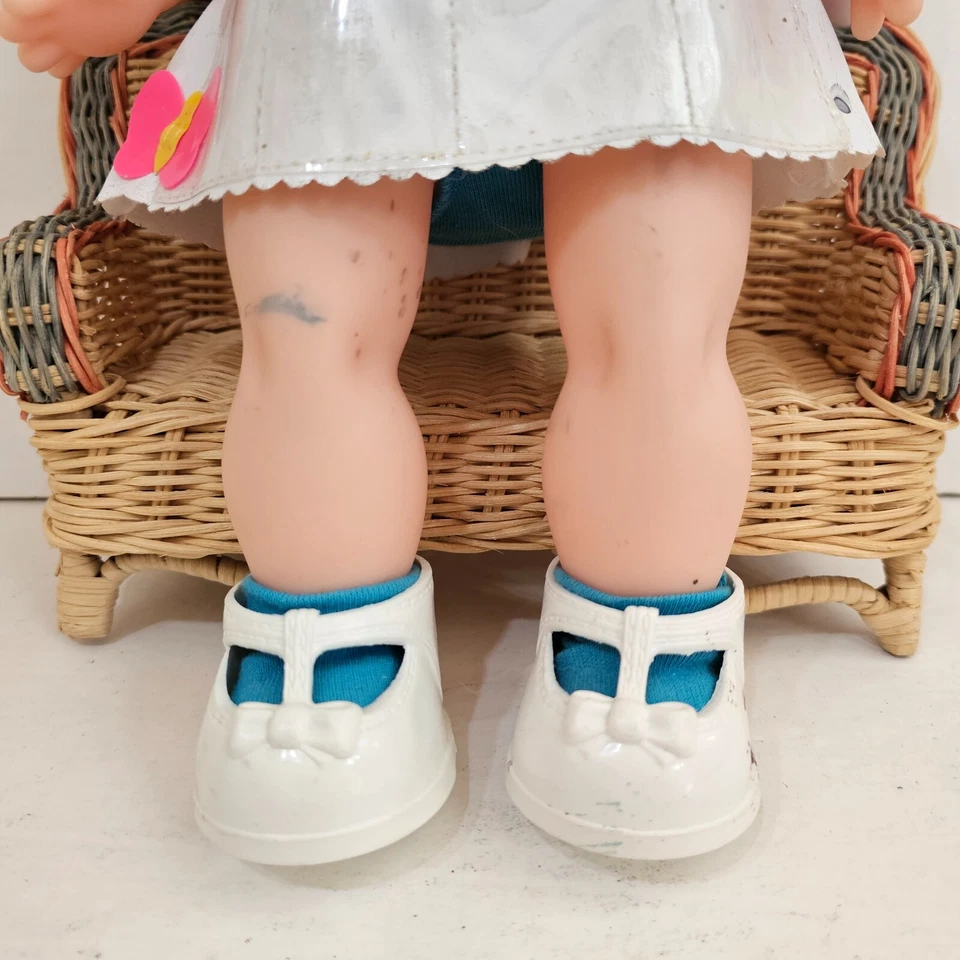 Cabbage Patch Kids Paintin Faces Kid Blonde 1996 Signed Blue Eyes Foto 2 de 4