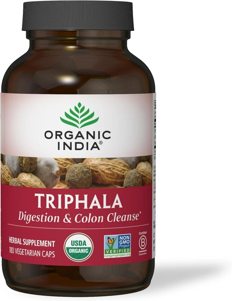 Cápsulas ORGANIC INDIA Triphala - USDA Orgánicas | Digestivas a Hierbas - 180 Cápsulas Foto 2 de 4