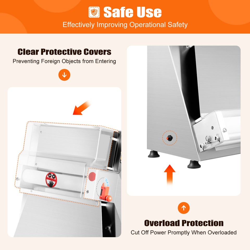 416" Commercial,Electric Pizza Dough Roller Sheeter Pastry Press