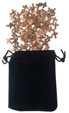 100 Crosses Cut from Pennies Lucky Holy (Includes black velvet carrying bag)