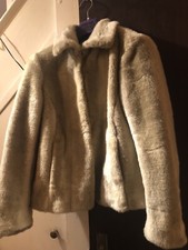 Ladies Fur Jacket Cream Small - Forever 21