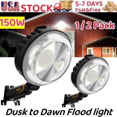 150W LED Barn Yard Street Waterproof Outdoor Security Dusk to Dawn Flood light