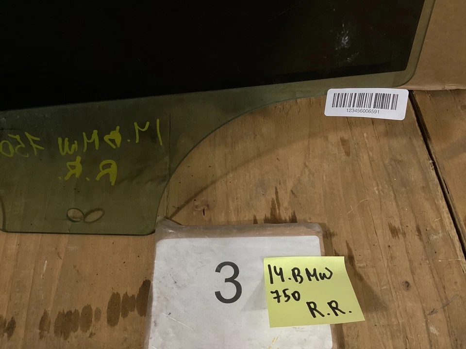 2010-2015 BMW 740i 750i Rear Right Passenger Side Door Window Glass 001026 OEM. Foto 4 de 4