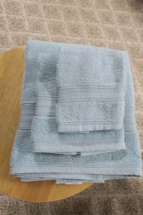 Thread house bath towel set 3 Piece matching Mint Green 100