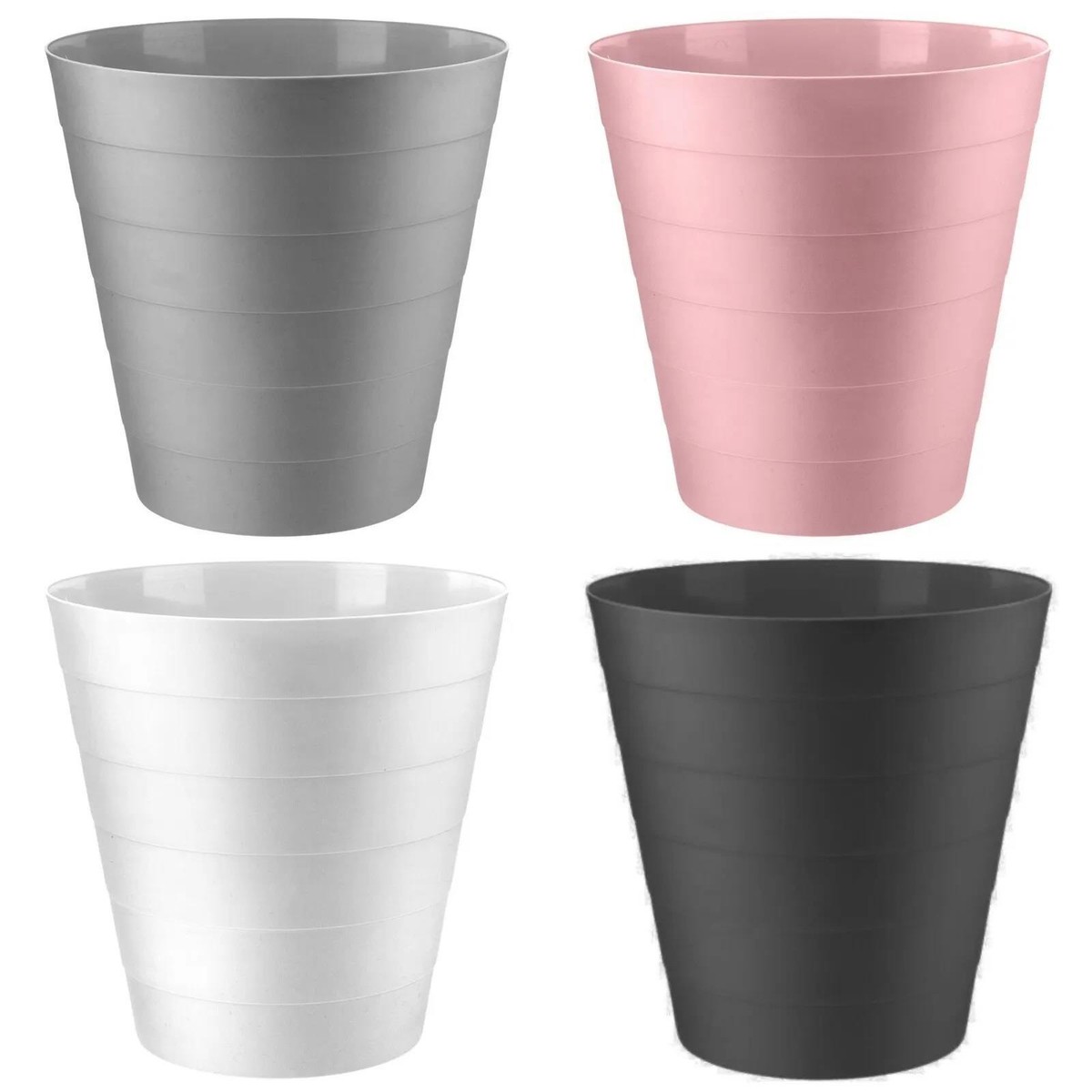 MantraRaj Plastic Waste Paper Basket Bin Round Waste Basket Trash Can Lightweight Recycling Rubbish Bin Blue Dot ~5060913147952 01c Mp - View #11