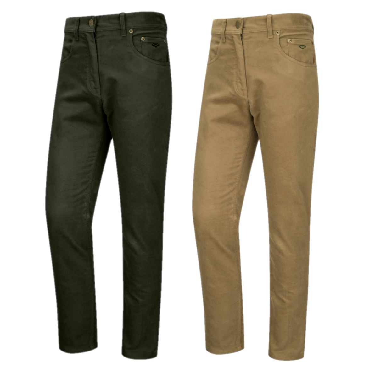 Hoggs of Fife Carrick Technical Stretch Moleskin Trouser in Dried Moss