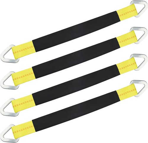 4Pcs Axle Straps Car Hauler Trailer Auto Truck Tie Down Wheel Strap Tow - Picture 5 of 28