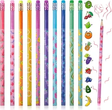 Outus 40 Pieces Scented Pencils with Eraser HB Pencils Graphite Pencil Cylinder 