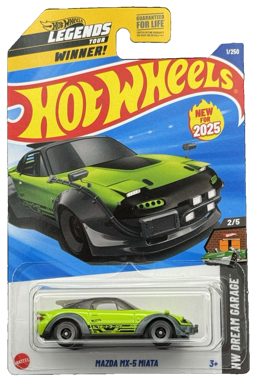 Hot Wheels 2025 HW Dream Garage 2/5 Green Mazda MX-5 Miata New For 2025