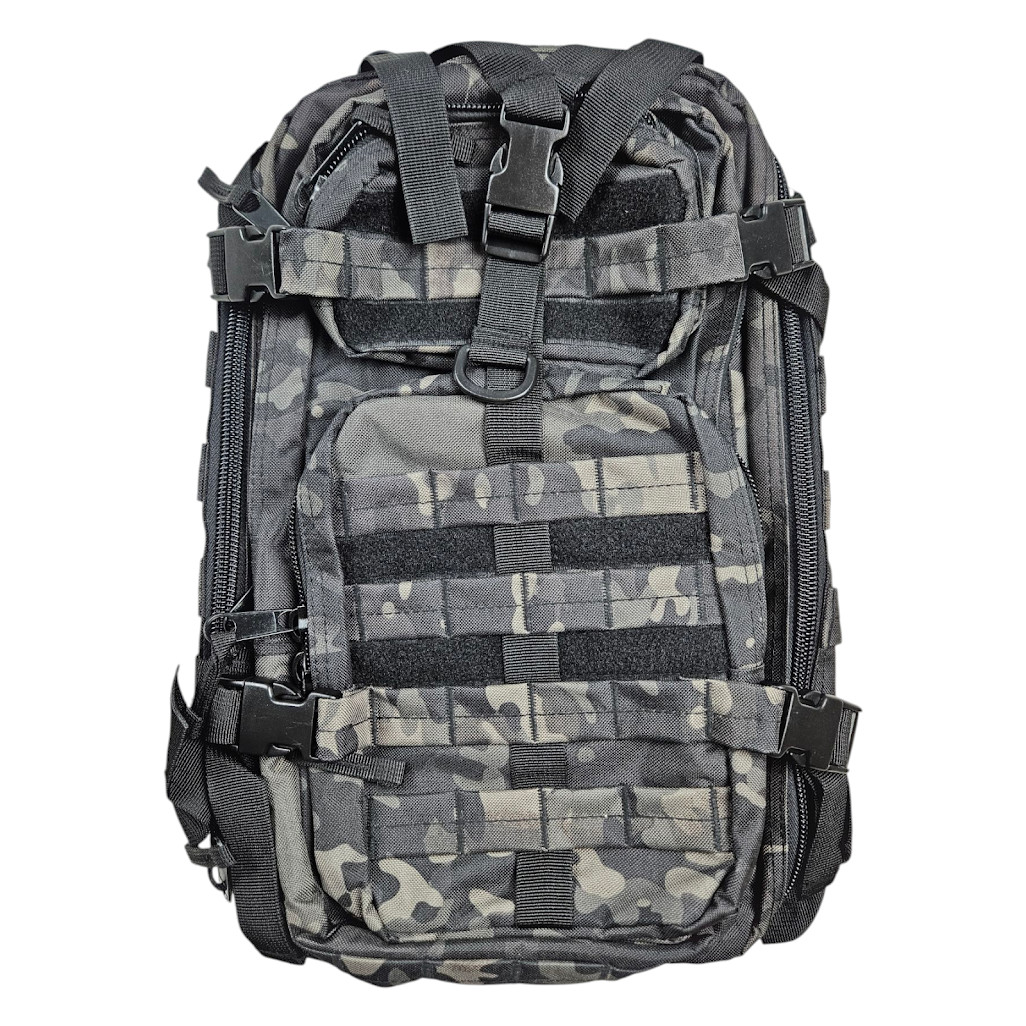 26l Rucksack Outdoor Military Camo Black Parachute
