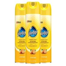 Pledge Enhancing Polish, Wood Furniture Spray, Orange Scent, 9.7oz Pack of...