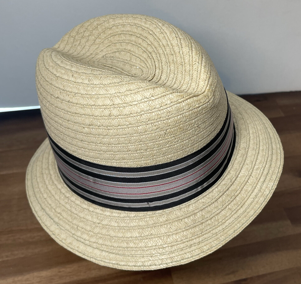 Vintage Adam Milan Straw Fedora Hat Dobbs Bradshaw Milan Straw Fedora Hat | DAPPERFAM main image 4