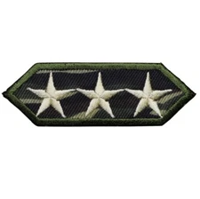 Military 3 Stars Applique Patch - Camouflage Camo Badge 2-7/8" (Iron on)
