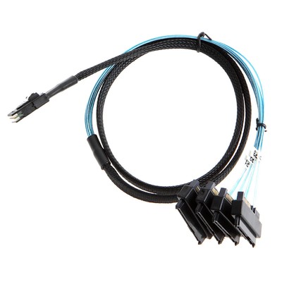 Mini SAS 36P SFF-8087 auf 4 SFF-8482 Anschlüsse mit SATA Stromkabel 3FT 1M