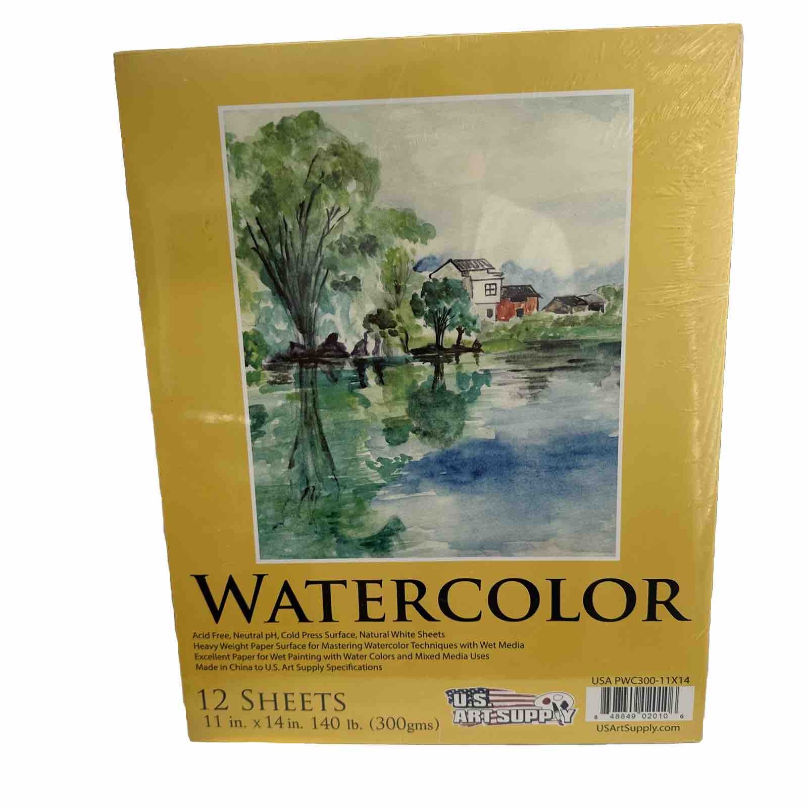 11” x 14” Watercolor Painting Paper Pads 1 Pad 12 Sheets 140lb 300gms