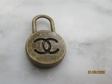 CHANEL  ZIP PULL BRONZE TONE CHARM 14MM  METAL SO PRETTY