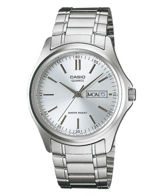 Casio MTP-1239D-7ADF HERREN UHR STAHL TAG DATUM 37mm UNTERPREIS