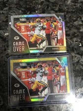 2020 Phoenix Football 2 Card Lot Aaron Jones Game Over Insert /75 Green Nah Pack