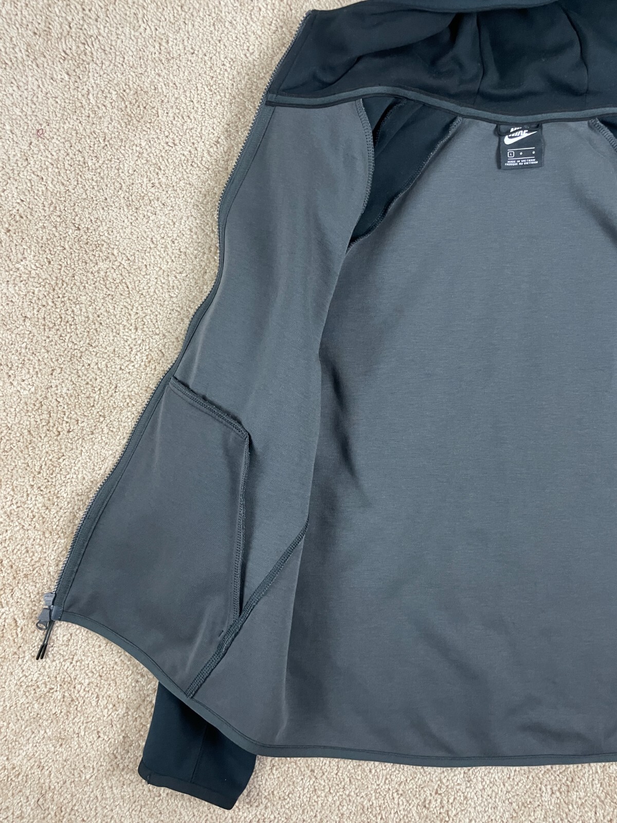 Nike Athletic Basic Jacket Mens Large Full Zip Ho… - image 6