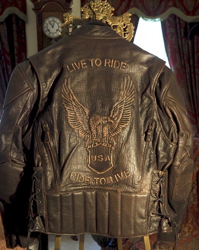 XELEMENT Leather Biker Jacket MEDIUM 