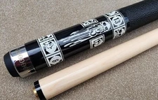 Voodoo VOD19 Pool Cue, Leather Wrap, Choice Shaft Diam FREE Predator Chalk