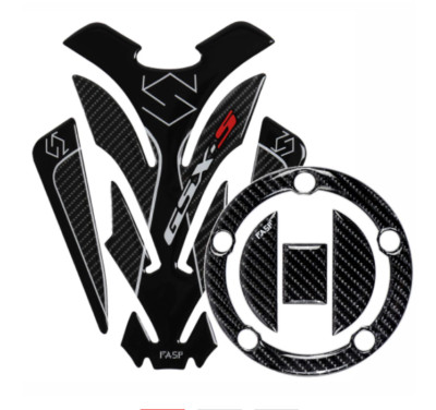 Suzuki GSX-S Motorcycle Fuel Tank Pad Fuel Cap Set Paint Protection Decal Black
