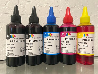 5x100ml Refill Ink for Canon PGI-35 BK CLI-36 PIXMA ip100 ip110