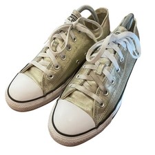Converse Chuck Taylor All Star Low Top Unisex Gold Metallic Sneakers 10W 8M