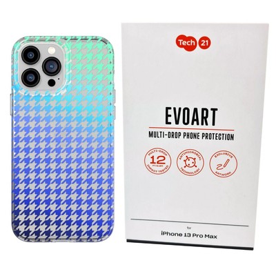 Tech21 Case Hülle für Apple iPhone 13 Pro Max - Evo Artwork Ombre Hahnentritt