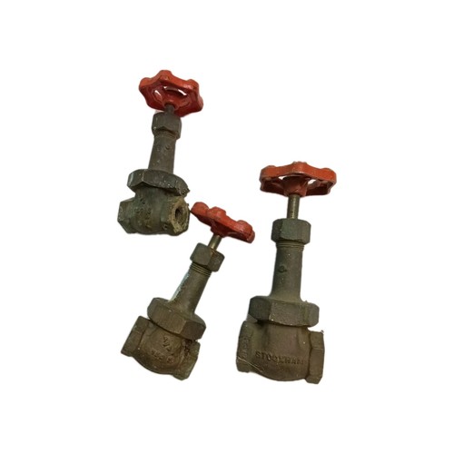 Stockham. Valve 1/2" Brass Gate Valve Threaded & 2 1/2 In Valves- 3 Total
