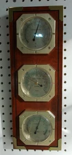 Springfield Weather Station in Wood Frame Barometer, Temp & Humidity 16.25" Tall