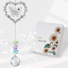 Pet Memorial Suncatcher, Dog Loss Memorial Gifts, Pet Sympathy Crystal Orname...
