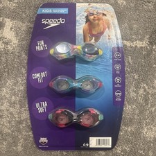 SPEEDO Kids Swim Goggles - 3 Pack Ages 3-10 Boys  Girls U Pick NEW 