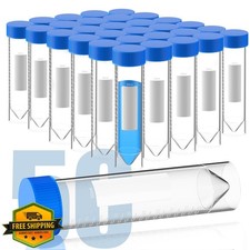 50ml Centrifuge Tubes Screw Cap Self-Standing 50 Pack Lab