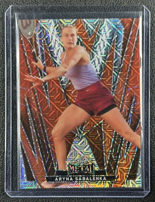 ARYNA SABALENKA 2024 LEAF METAL WOMEN OF SPORT #8 ORANGE MOJO 3/6