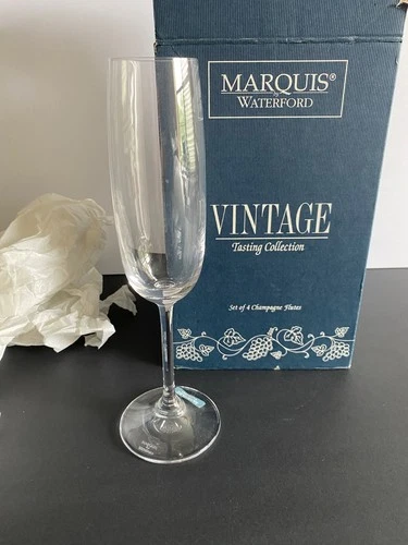 WATERFORD MARQUIS VINTAGE TASTING FLUTES SET OF 4 NEW IN BOX