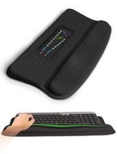 Ergonomic Wave Wrist Rest Keyboard Stand Cushioned Memory Foam Palm Black