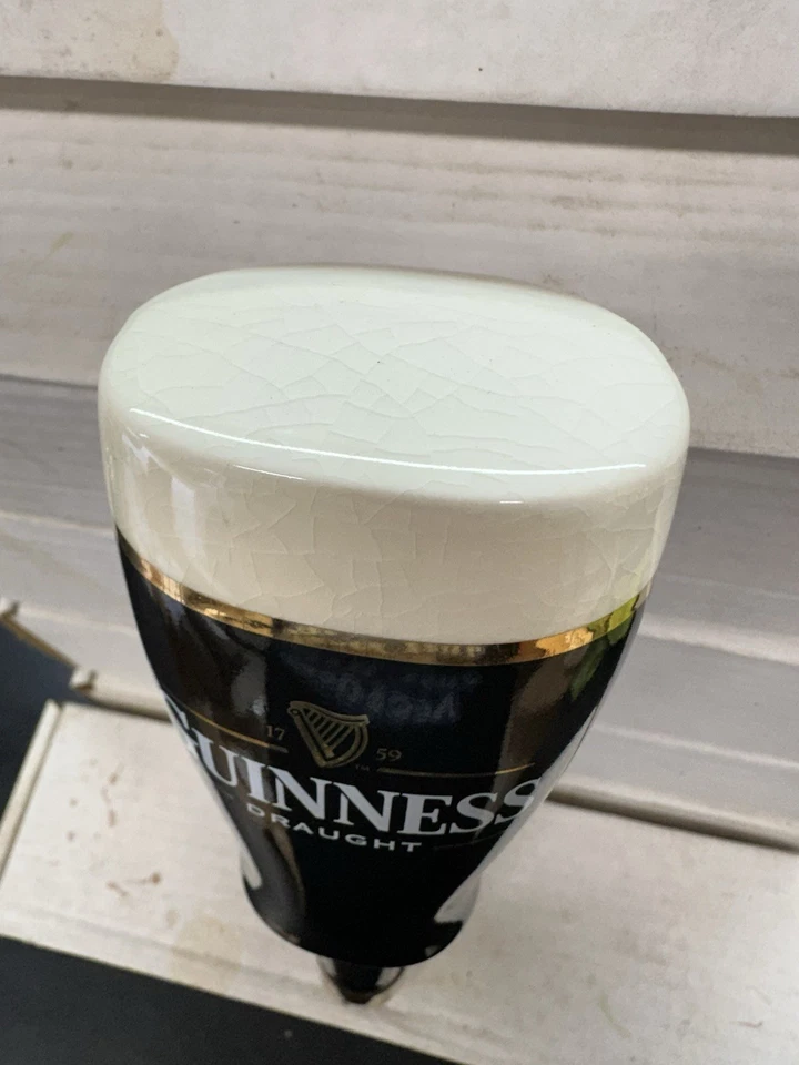 New Old Stock Guinness Draught Ceramic Beer Tap Handles Pint Glass - Image 2 of 4
