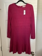 NWT!! LOFT Women’s Long Sleeved Dress, Size 8, Deep Red