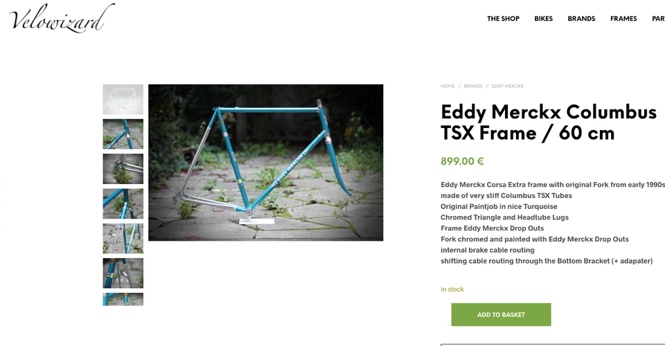 Eddy Merckx Columbus TSX Frame / 60 cm / Turquoise / Corsa Extra #VELOWIZARD - Bild 3 von 4