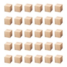 30 Pcs 1 Inch Unfinished Wood Blocks - Natural Craft Cubes for DIY  Decoration