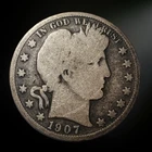 1907-D Barber Half Dollar G/VG 90% Silver Denver Mint