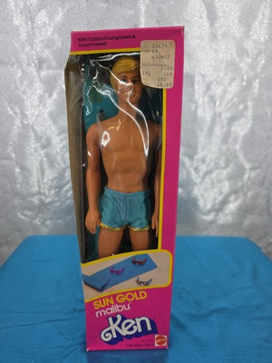 #ad Mattel Sun Gold Malibu Ken NIB 1983 $29.00